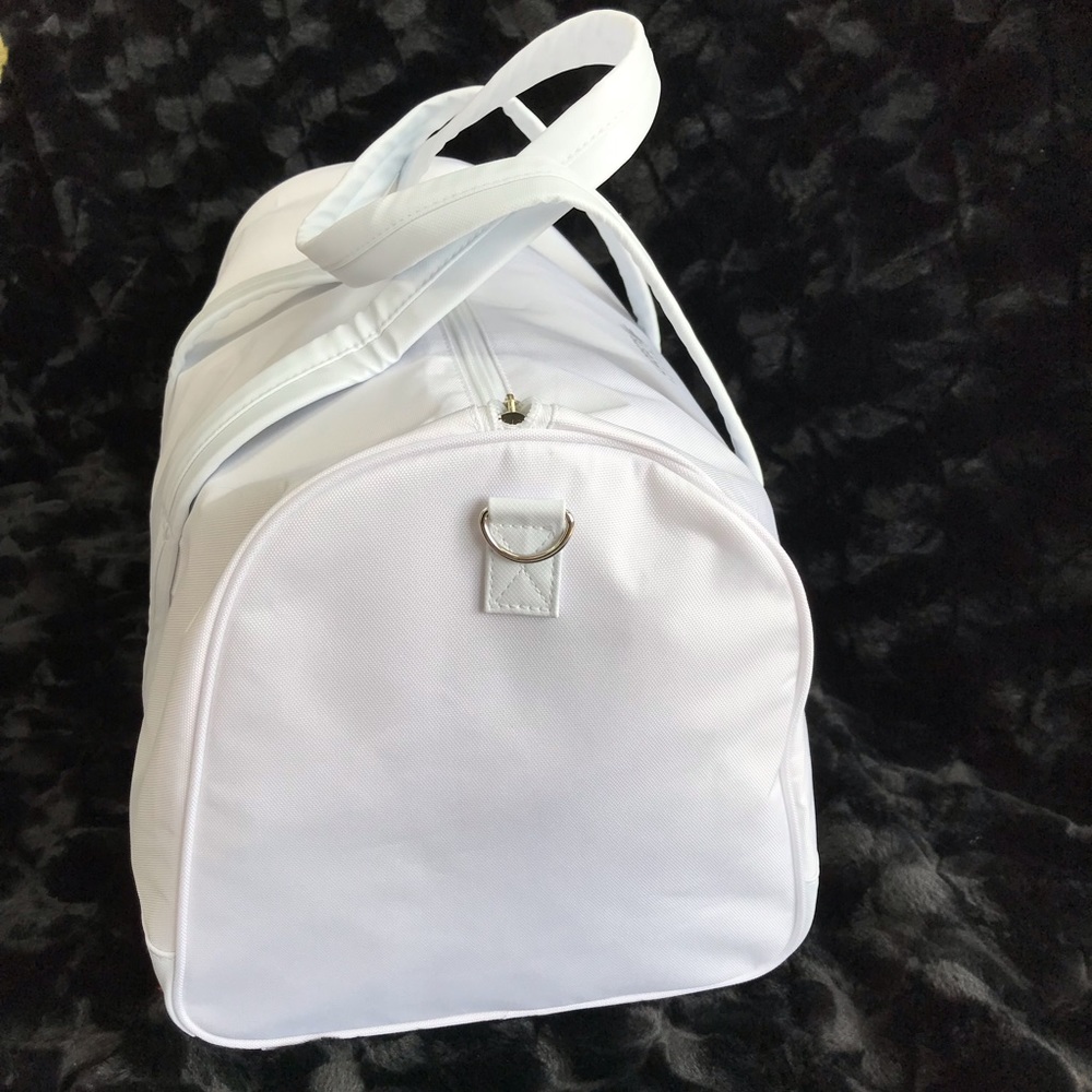 Lacoste Bag Gym Duffle Sports Weekender White NEW - Picture 5 of 8